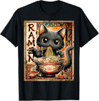 Funny Ramen Cat Noodle Lovers Anime Otaku T-Shirt