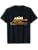 Vintage Akron Ohio Skyline With Akron Blimp On Retro Stripes T-Shirt