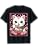 Kawaii Cat Eating Ramen Noodles Japanese Anime Girls Teens T-Shirt